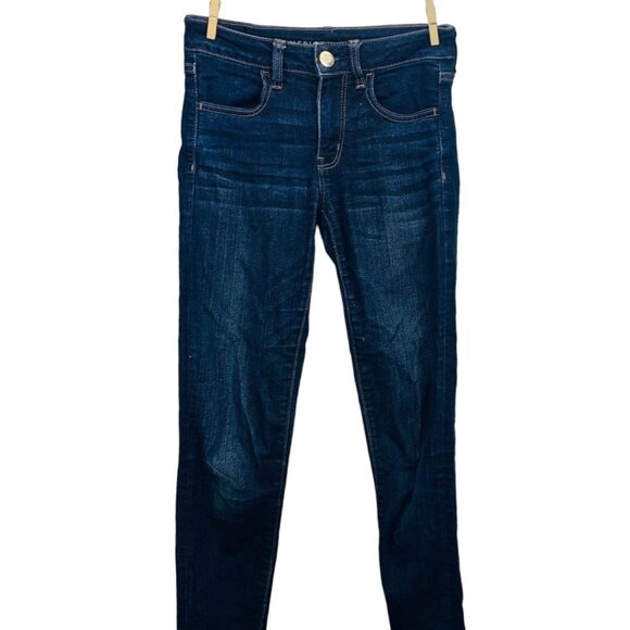 American Eagle Womens Hi-Rise Jegging Next Level Stretch Jean Skinny Size 2 Reg - Picture 2 of 12